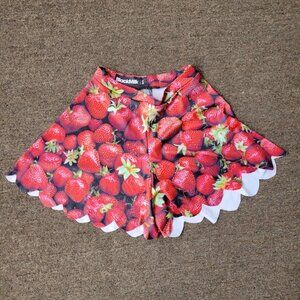 Blackmilk Strawberry Shorties - EUC